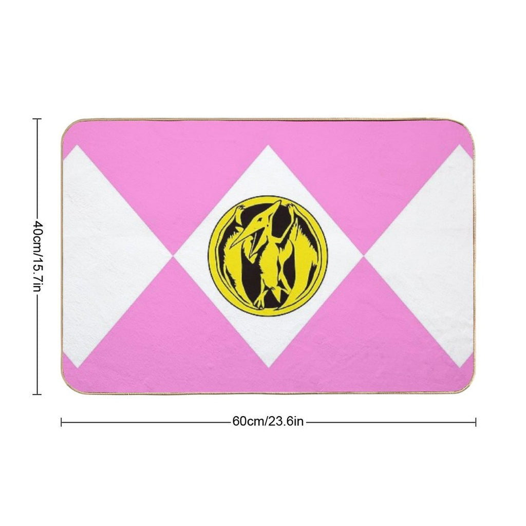 MMPR Pink Ranger With Coin  Multi-Purpose Bath Mat
