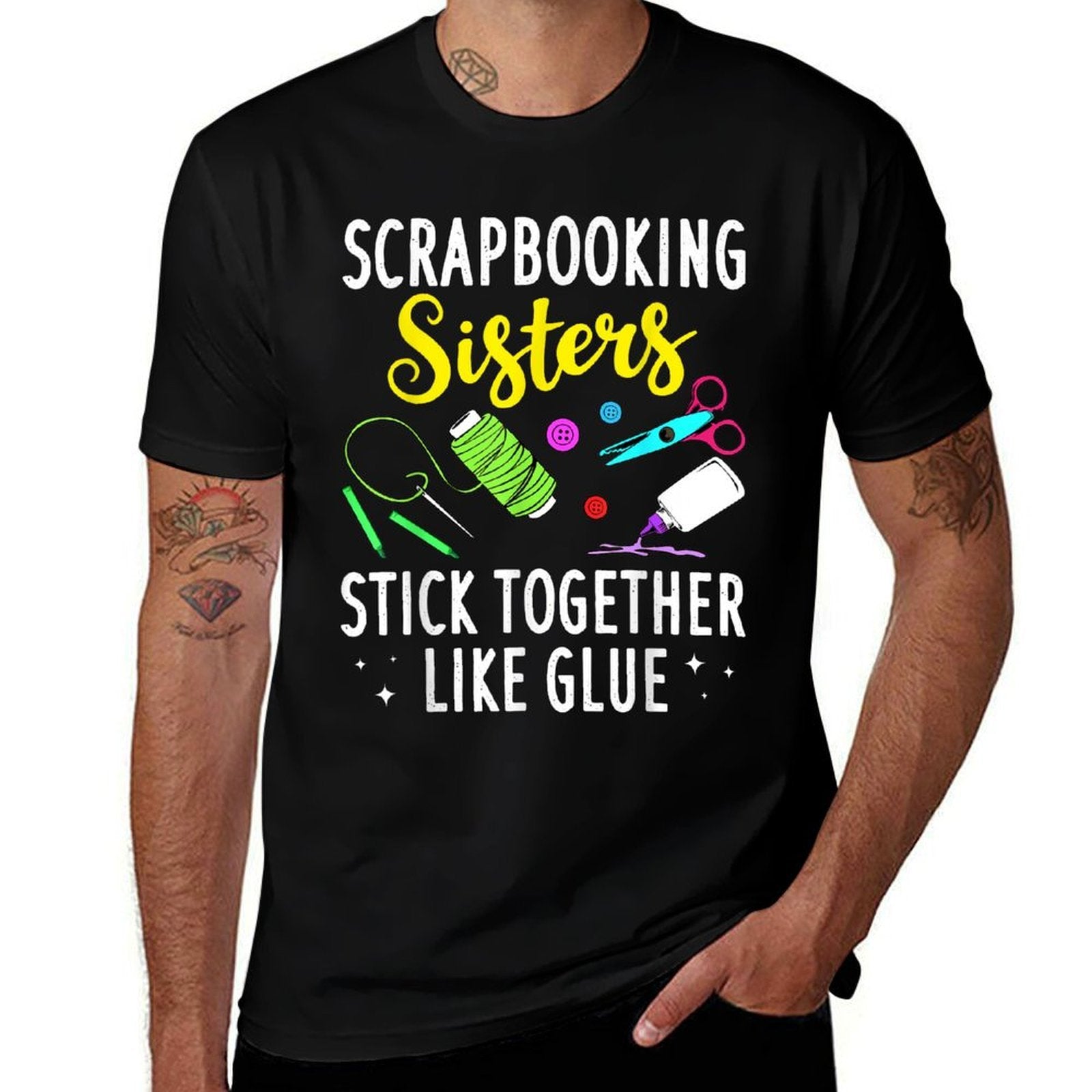 Funny Scrapbooking Gift For Women Scrapbooker Sisters Craft  Tagless Design T-Shirt