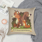 We Ll Always Be Friends Forever  Red Fox, Hound Dog, 80s Kid, BFF Soft Style Accent Throw Pillow