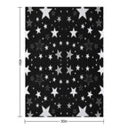 Black White Stars Wrinkle-free Throw Blanket