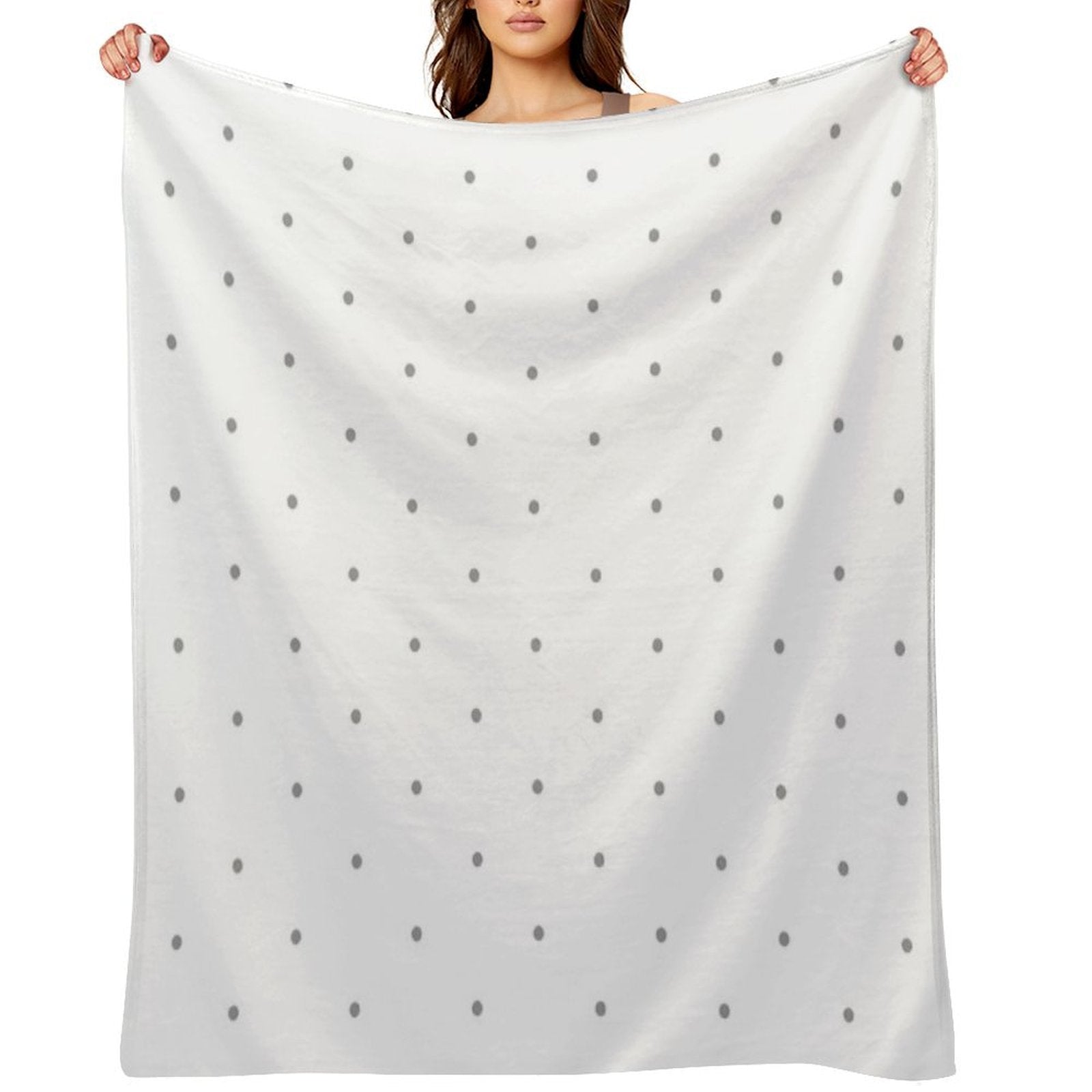 Grey Dots Versatility Throw Blanket