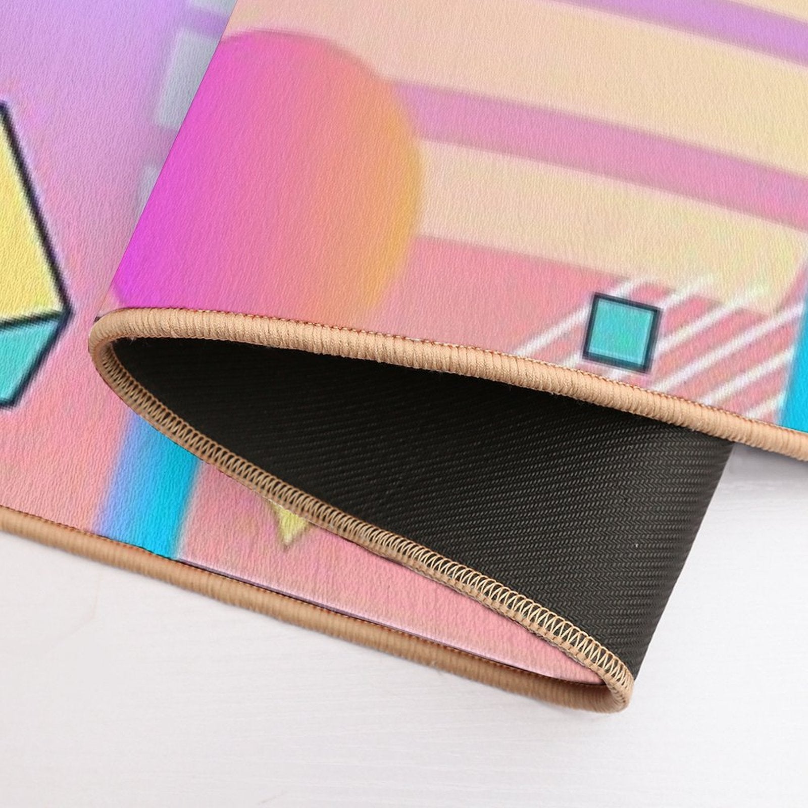 Vaporwave Pastel Sunset  Slip-Resistant Bath Mat