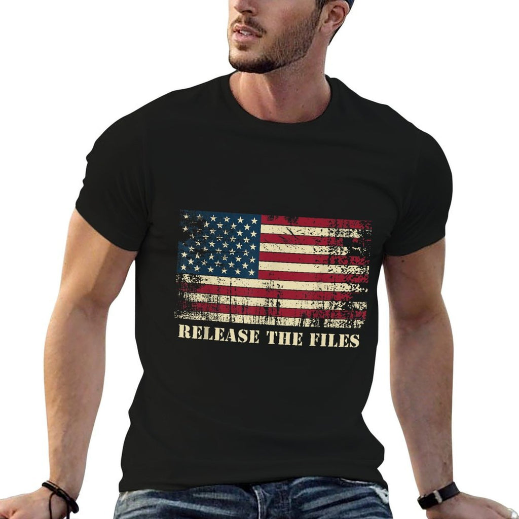 Retro RELEASE THE FILES US Trumpf Protest Meme  Versatile T-Shirt