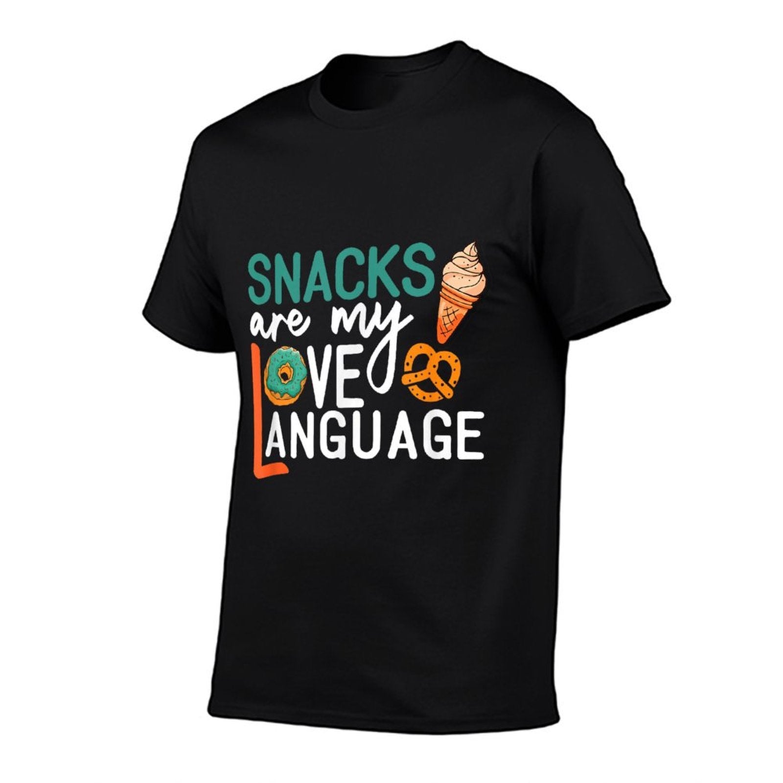 Snacks Are My Love Language Funny Snacks Quote Saying Meme  Easy-care T-Shirt