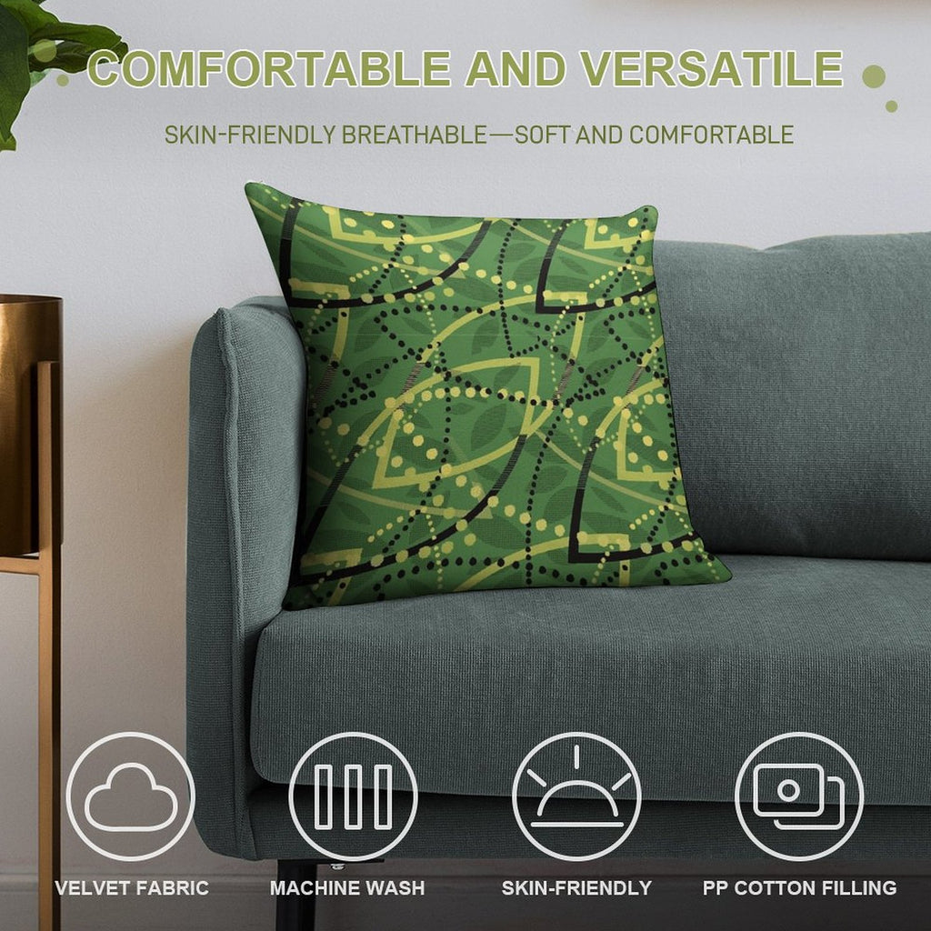 Copy of The Classic Seat Fabric Found on Melbourne Metro Trams And Trains! Soft Short Plush Fabric Throw Pillow