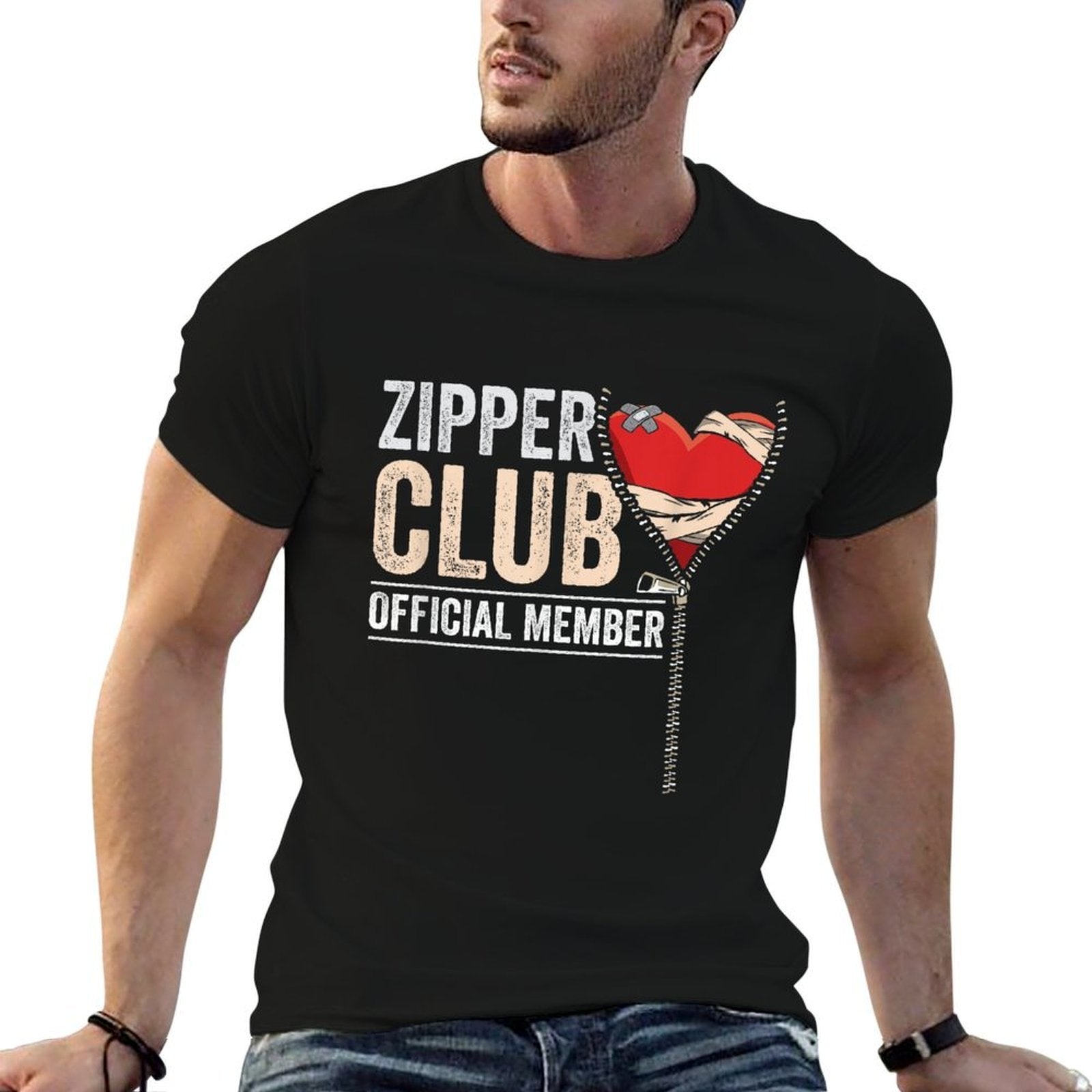 Open Heart Surgery Survivor Zipper Club Member Get Well Gift  Affordable Price T-Shirt