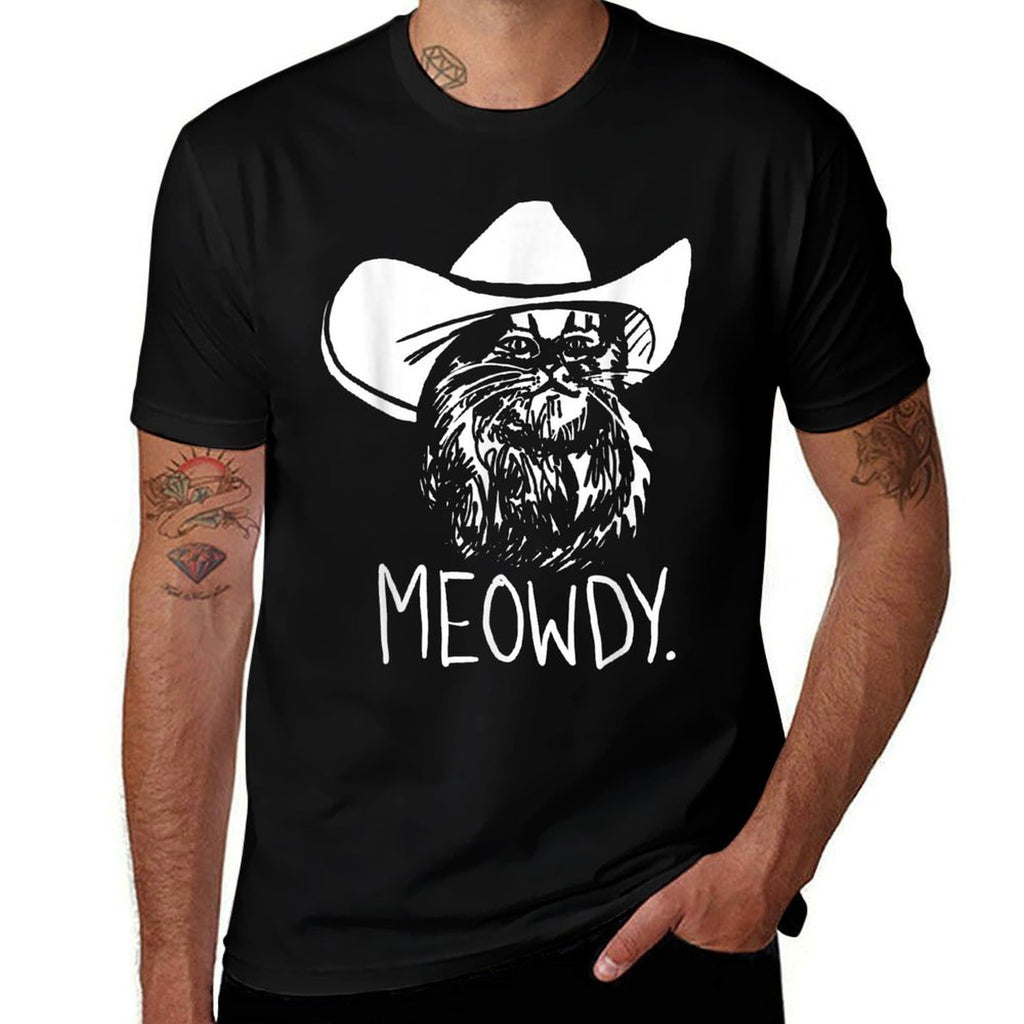 Meowdy Texas Cat Meme Men Women Girls Kids  Soft T-Shirt