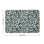 Eucalyptus Leaves Pattern. Botanical Seamless Illustration Is Good for Greeting Cards, Posters, Banners, Textile Print And Gift  Easy Maintenance Bath Mat