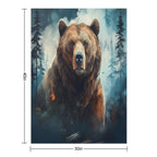Majestic Grizzly Bear Eco-conscious Throw Blanket