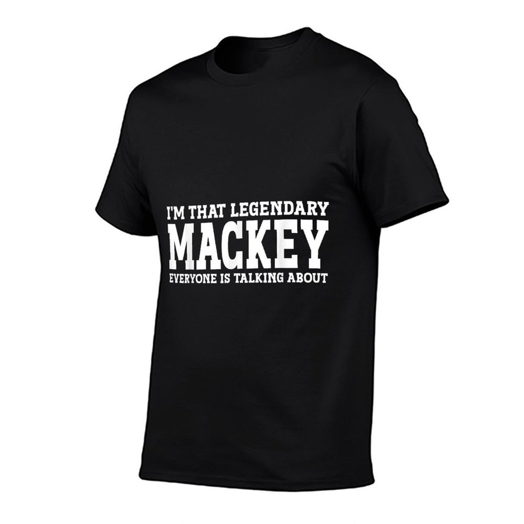 Mackey Surname Funny Team Family Last Name Mackey  Ribbed Collar T-Shirt