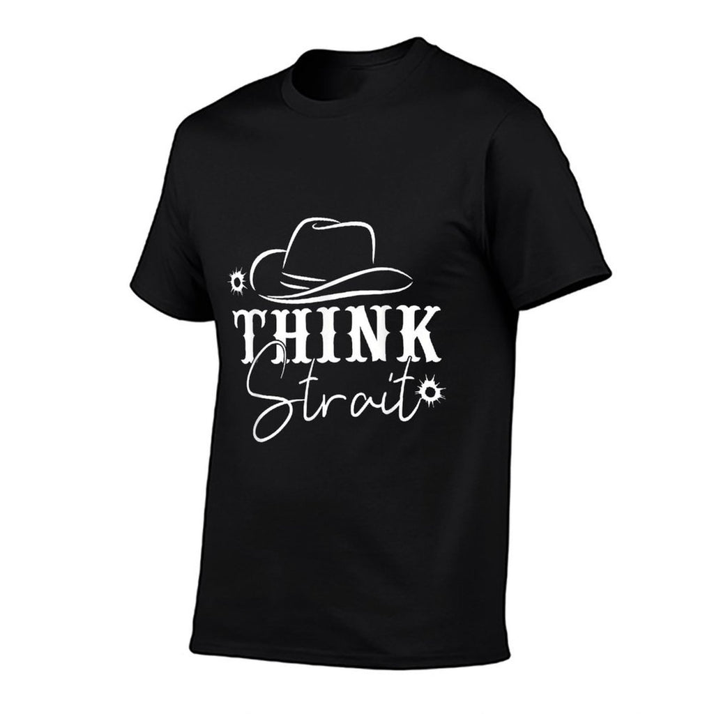 Think Strait, Southern, Country, Western  Summer-ready Fabric T-Shirt