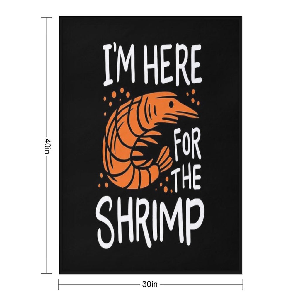 Shrimp Seafood Plush Throw Blanket