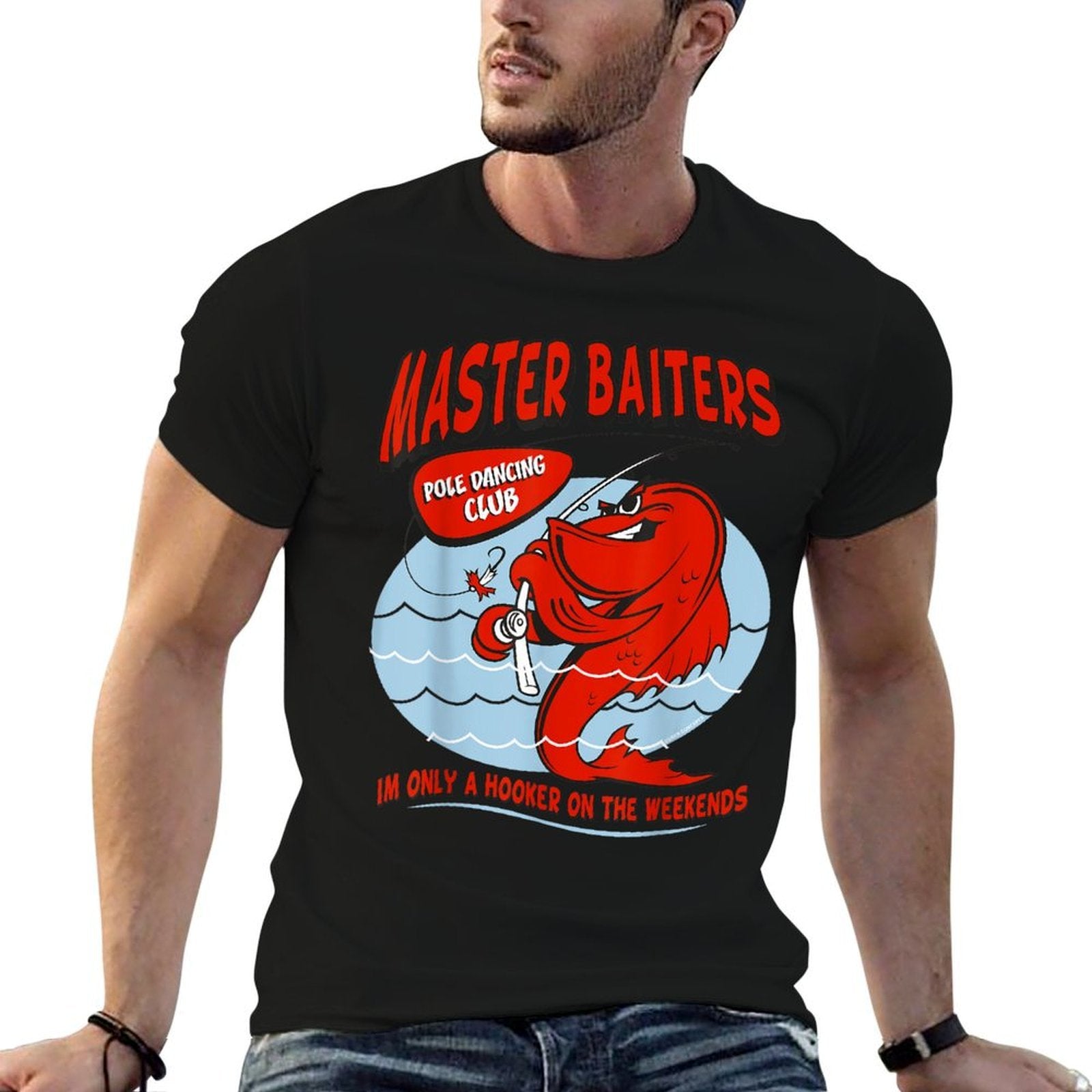 Master Baiters Fishing Pole Humor Funny Fisherman Comfortable T-Shirt