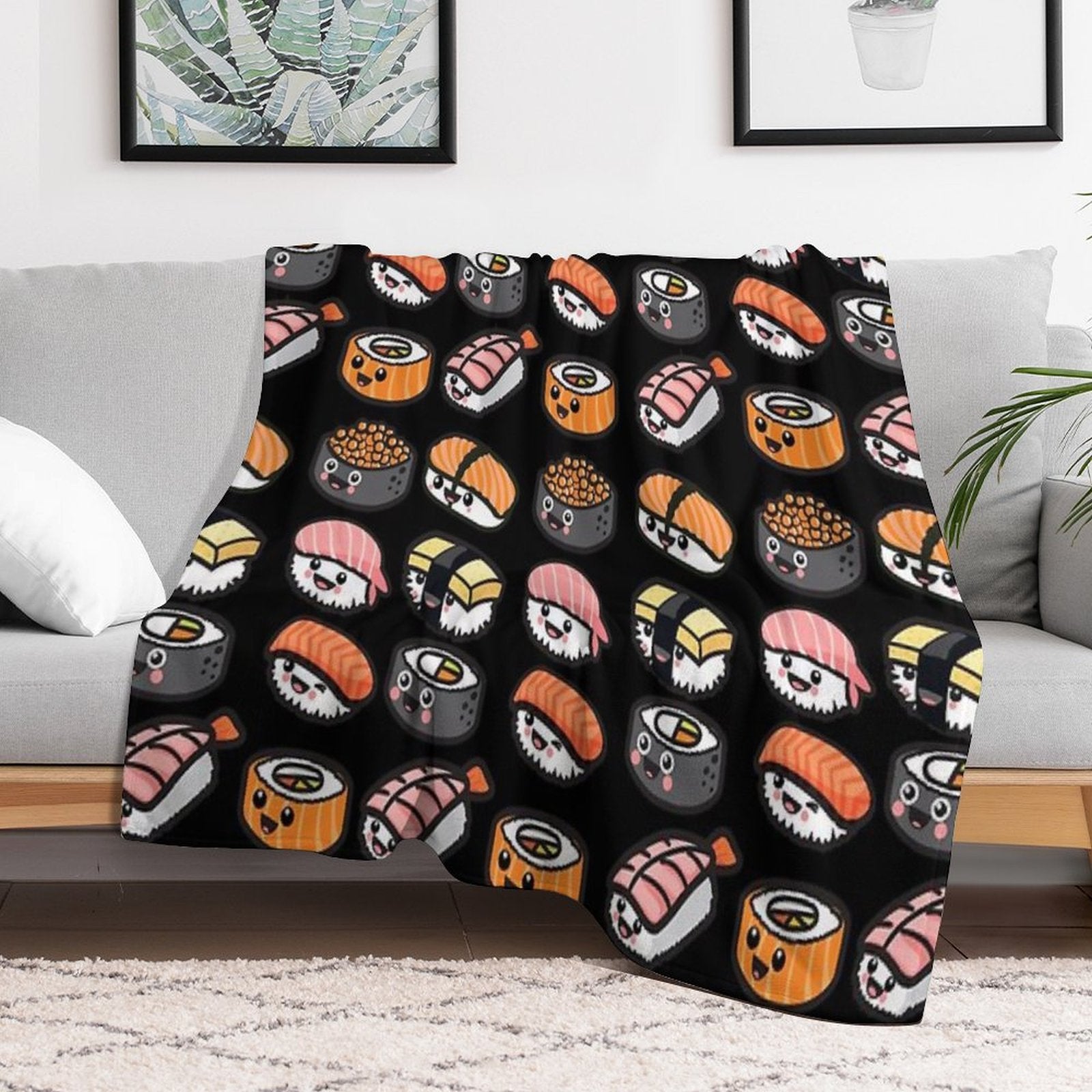 Sushi Family! Gift-ready Throw Blanket