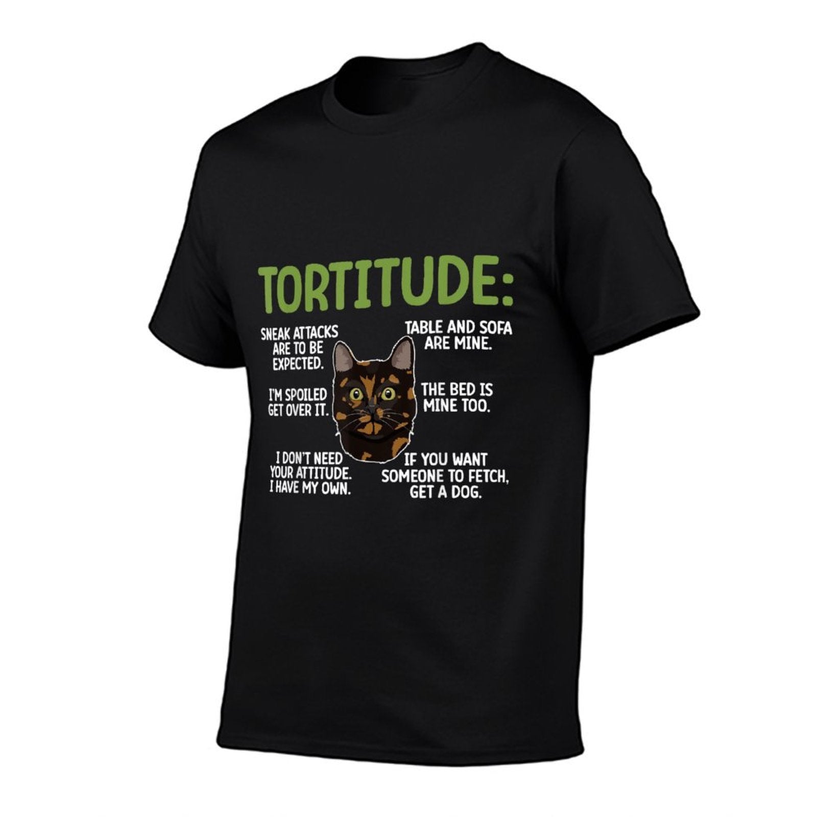 Tortitude Tortie Cat Lover Tortoiseshell Cat Owner  Heathered Texture T-Shirt