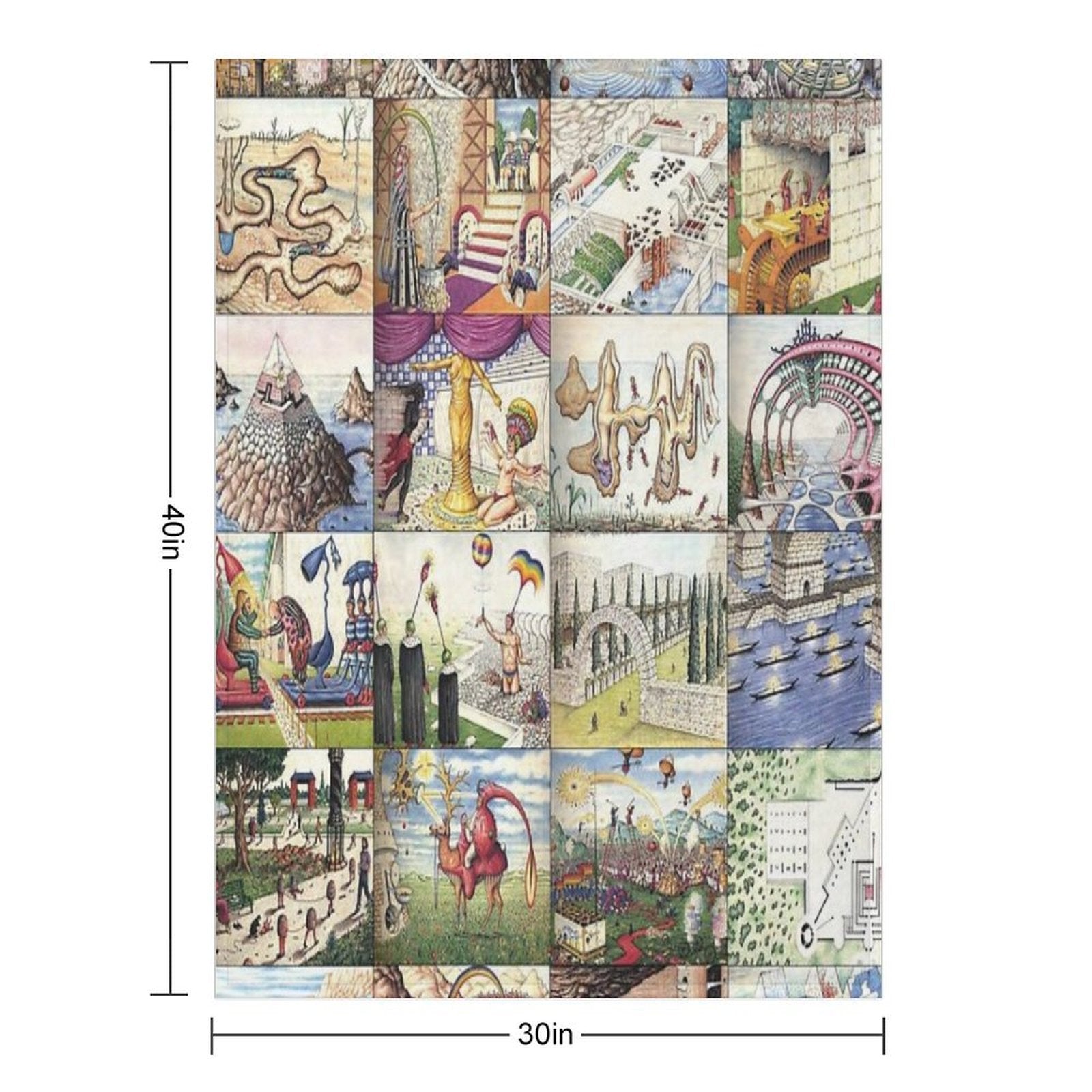 Codex Seraphinianus Velvety-soft Throw Blanket