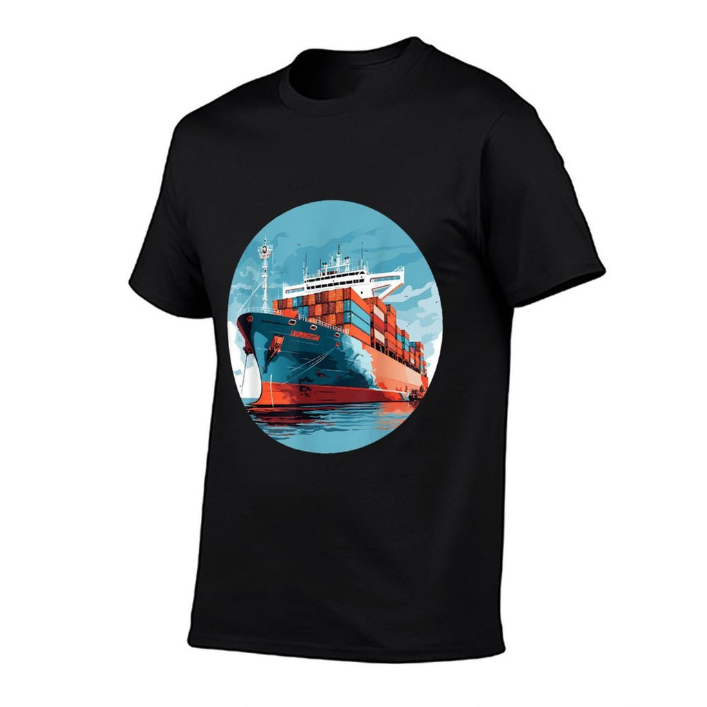 Big Transport Ship for Cargo Container Ships Lovers  Eco-friendly Material T-Shirt