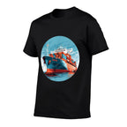 Big Transport Ship for Cargo Container Ships Lovers  Eco-friendly Material T-Shirt