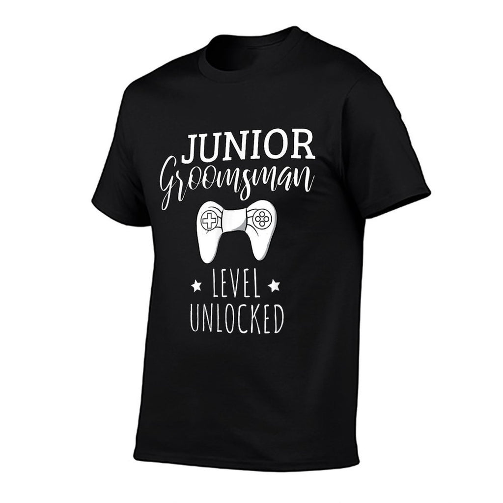 Cute Junior Groomsman Gaming Wedding Party Jr Boys Gift  Ribbed Collar T-Shirt