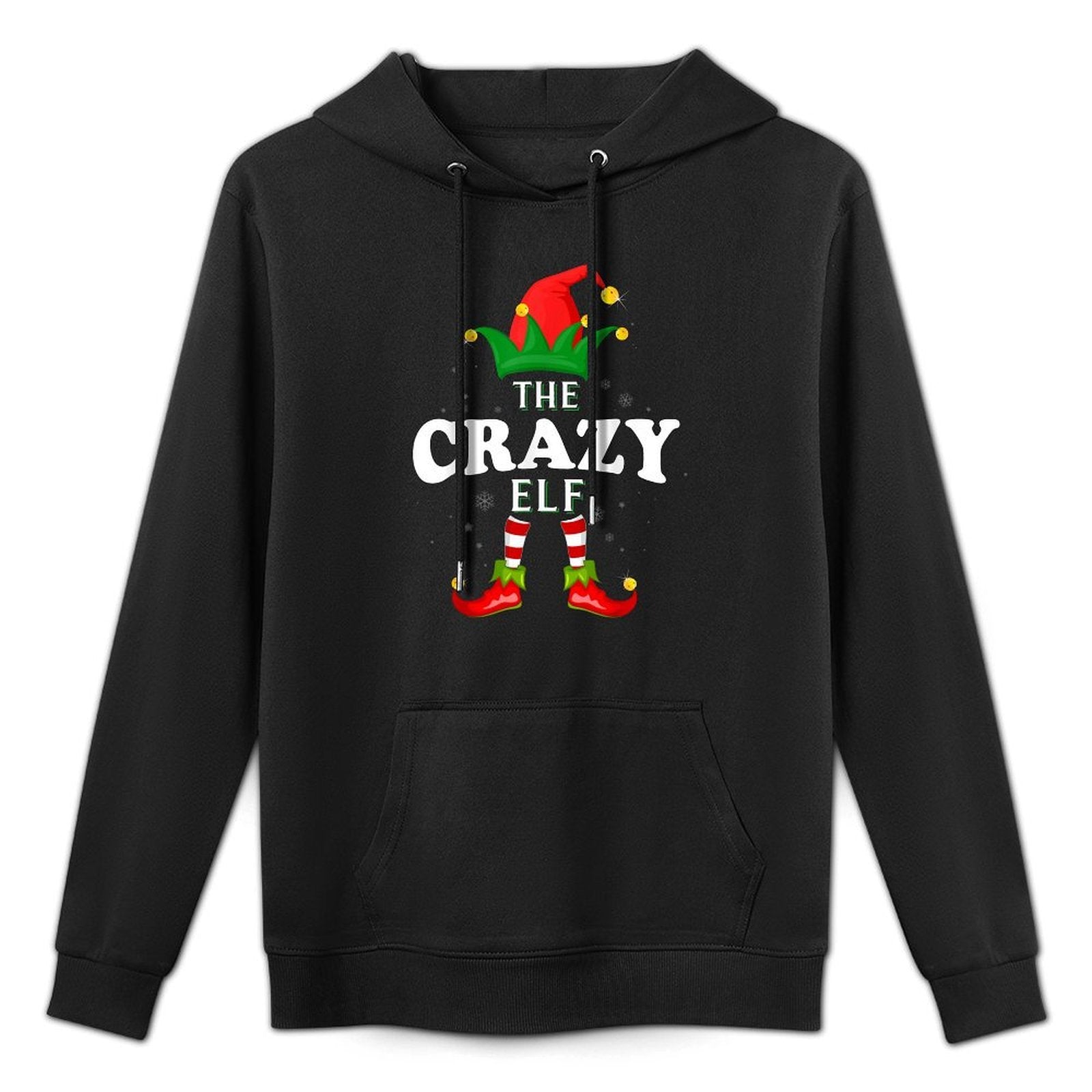 Xmas Crazy Elf Family Matching Christmas Pajama Adjustable Hood Hoodie