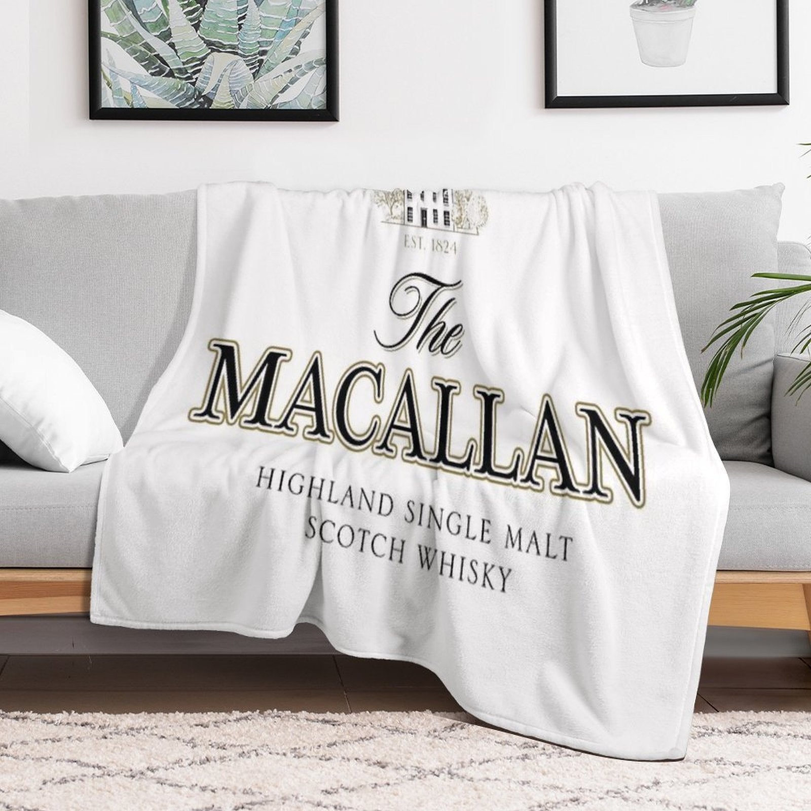 The Scotch Whisky Plush Throw Blanket