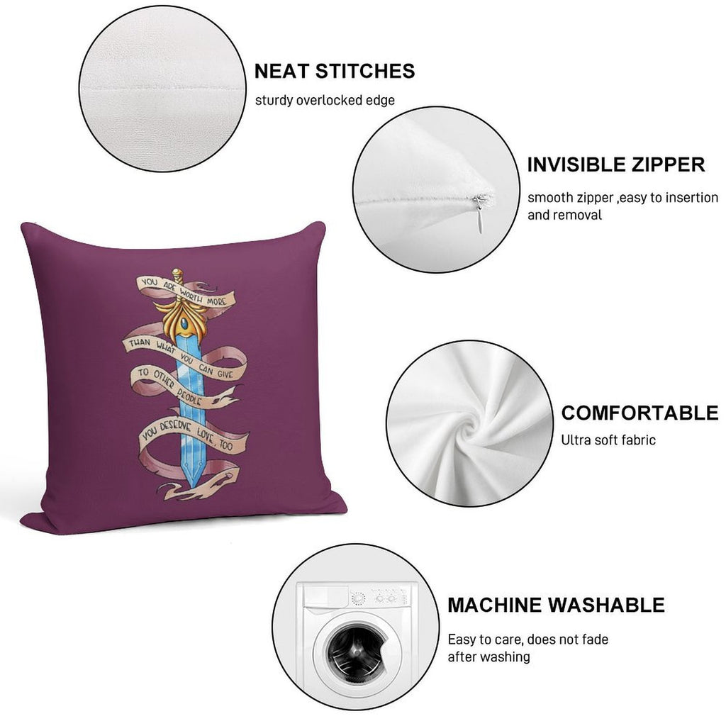 You Deserve Love Too Soft Shrink-Resistant Throw Pillow