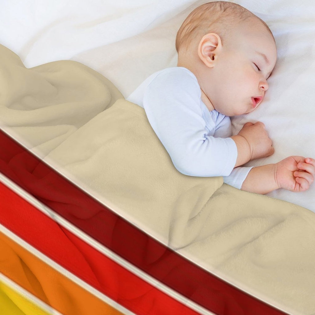 70s Vintage Retro Stripes All-season Throw Blanket