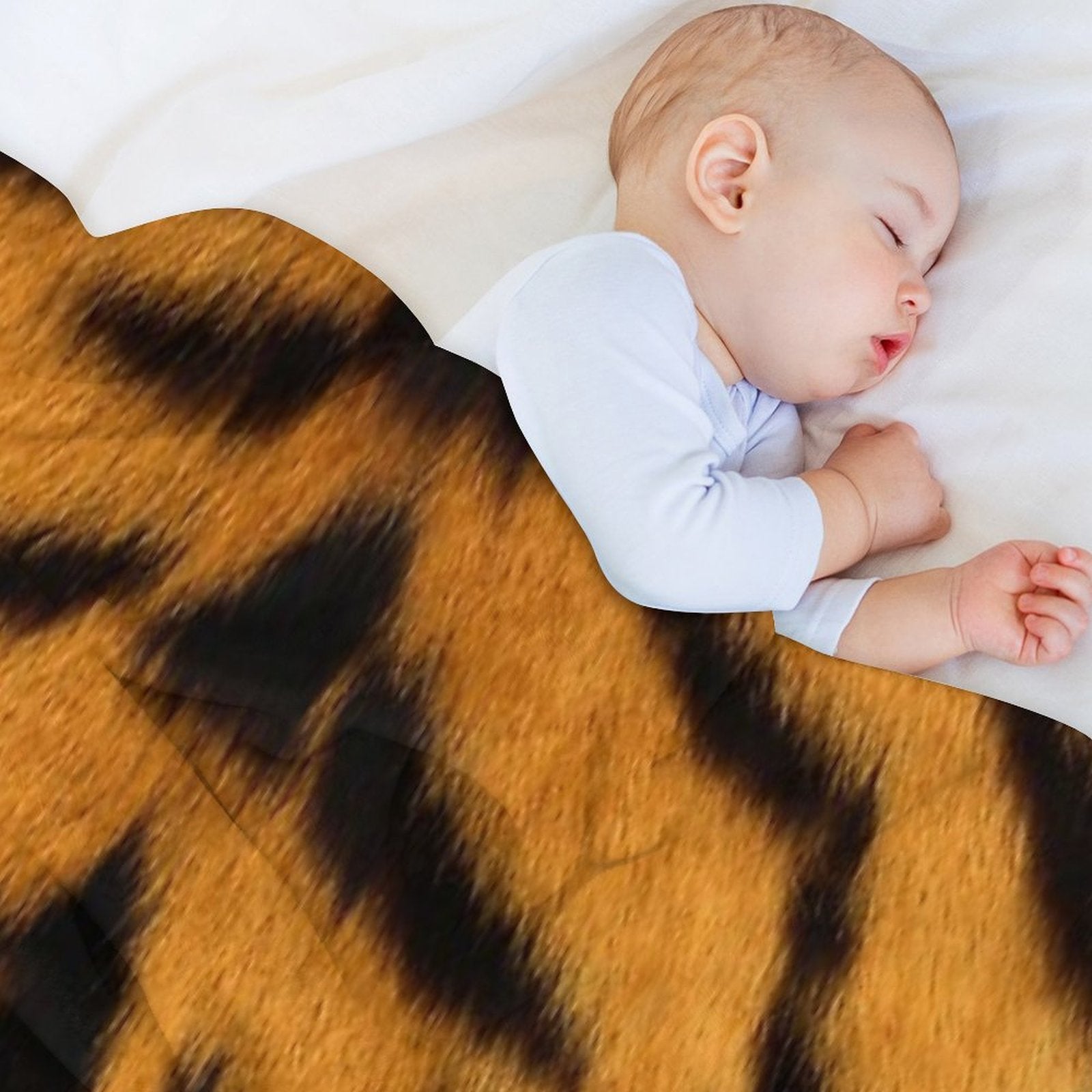 Black And Orange Tiger Print Phone Case - Trendy Design for Your Device Eco-conscious Throw Blanket