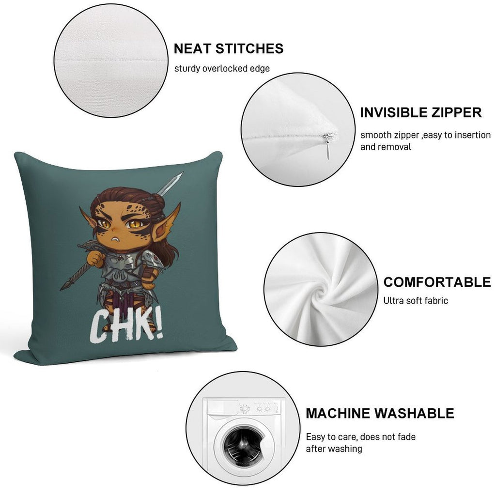 Chibi Lae'zel Soft Warmth Comfort Throw Pillow
