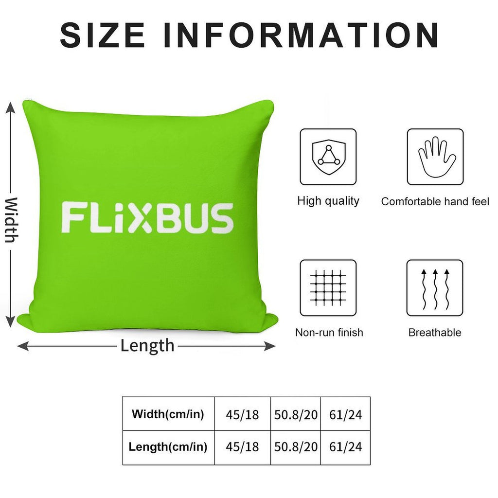 Flixbus Soft High-Density Material Throw Pillow