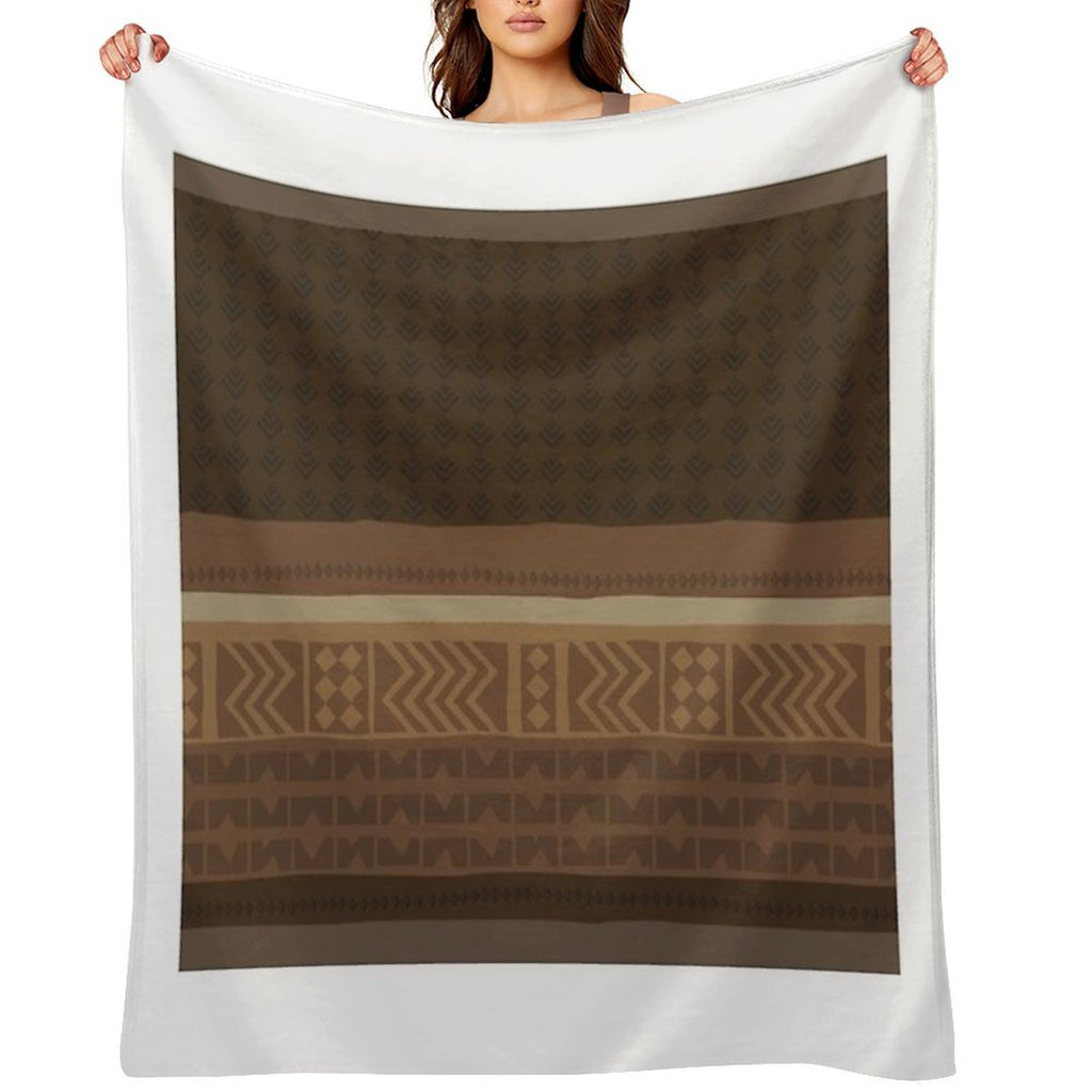 Decorative Ethnic Shrink-resistant Throw Blanket