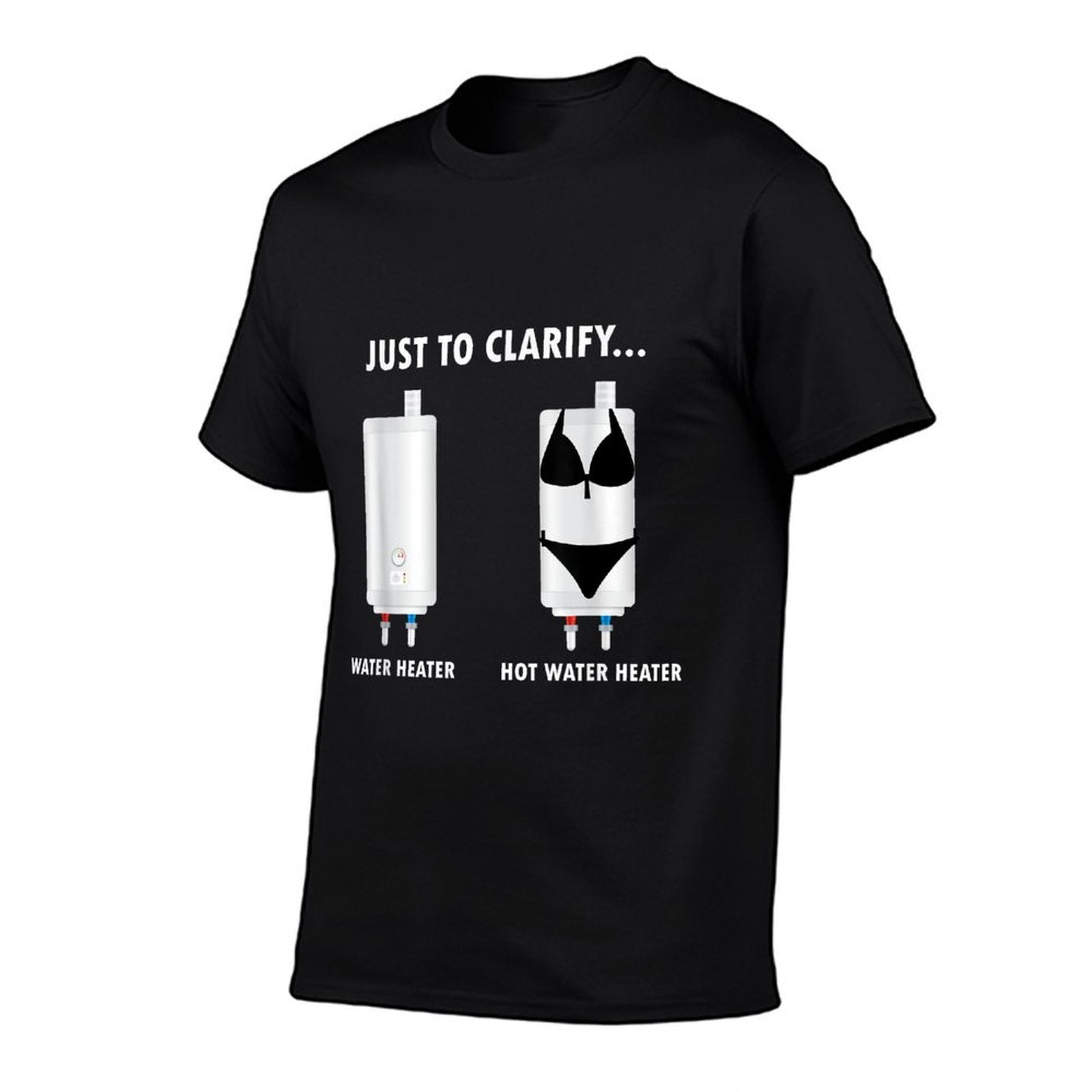 Funny Plumber Hot Water Heater Plumbing Dad Joke  Heathered Texture T-Shirt