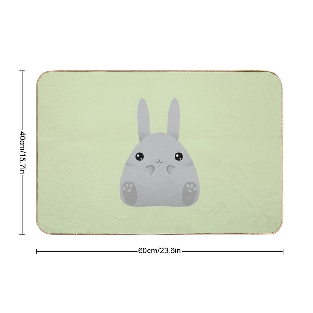 Big Squishy Onigiri Shaped Bunny  High-Traffic Bath Mat