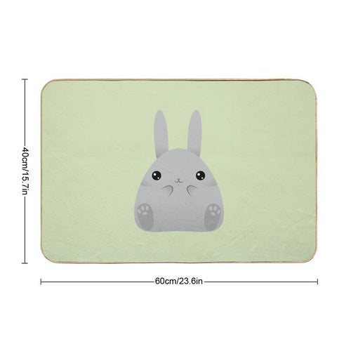 Big Squishy Onigiri Shaped Bunny  High-Traffic Bath Mat
