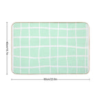 Hand Drawn Pastel Mint Pattern (mint Green Snow White)  Multi-Purpose Bath Mat