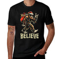 Believe Bigfoot Sasquatch Santa Reindeer Christmas Tree Xmas  Graphic-printed T-Shirt