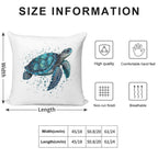 Blue Turquoise Sea Turtle Soft Ultra-Soft Texture Throw Pillow
