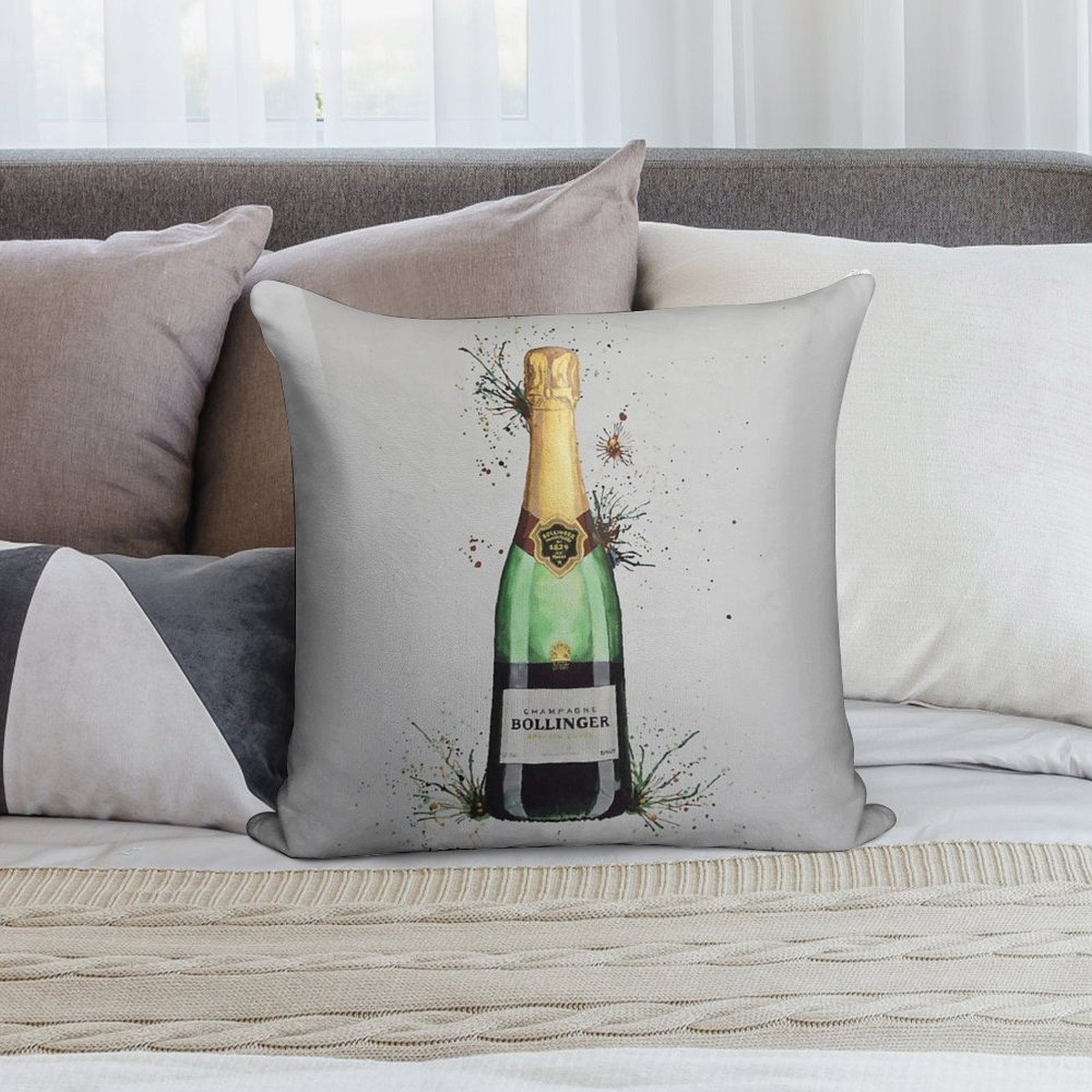 Bollinger! Soft Luxury Feel Throw Pillow