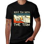 Rizz Em With The Tism Rizzler Meme Rizzling Meme Squirrel  Wrinkle-resistant T-Shirt