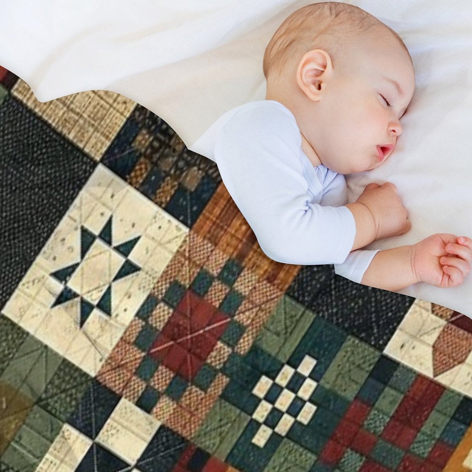 Autumn Patchwork Pattern Premium Throw Blanket