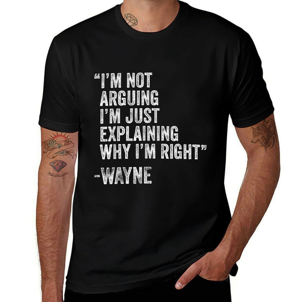 Personalized Name Fathers Day Outfit For Men WAYNE Quote Funny Birthday Custom Name Idea Engineer  Classic T-Shirt