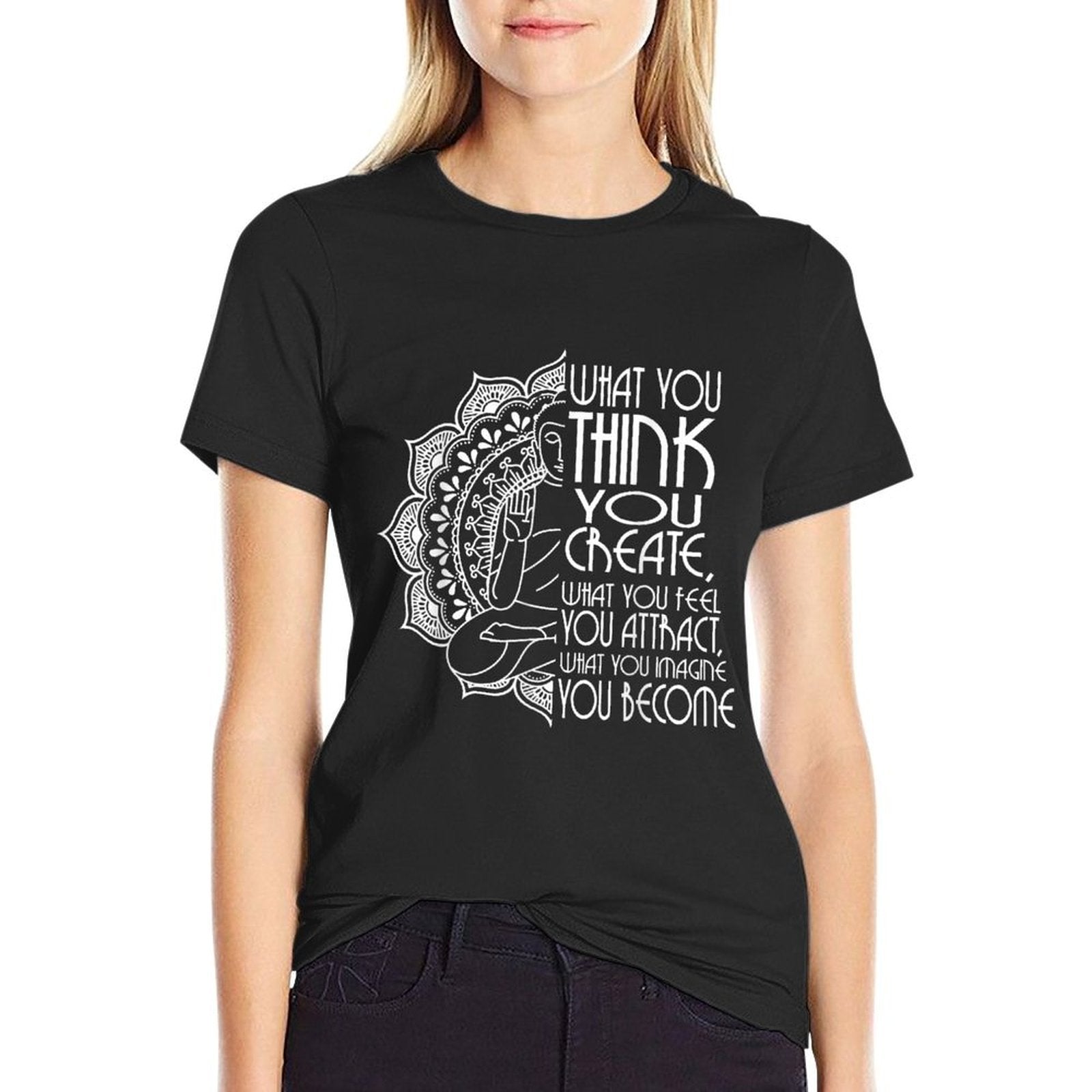 Law Of Attraction Spiritual Buddha Meditation Gifts Men Yoga  Fade-proof Color T-Shirt