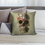Garden Skull Light Soft Warmth Comfort Throw Pillow