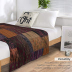 Red Textiles, Mixed Media, Fiber Artist All-season Throw Blanket