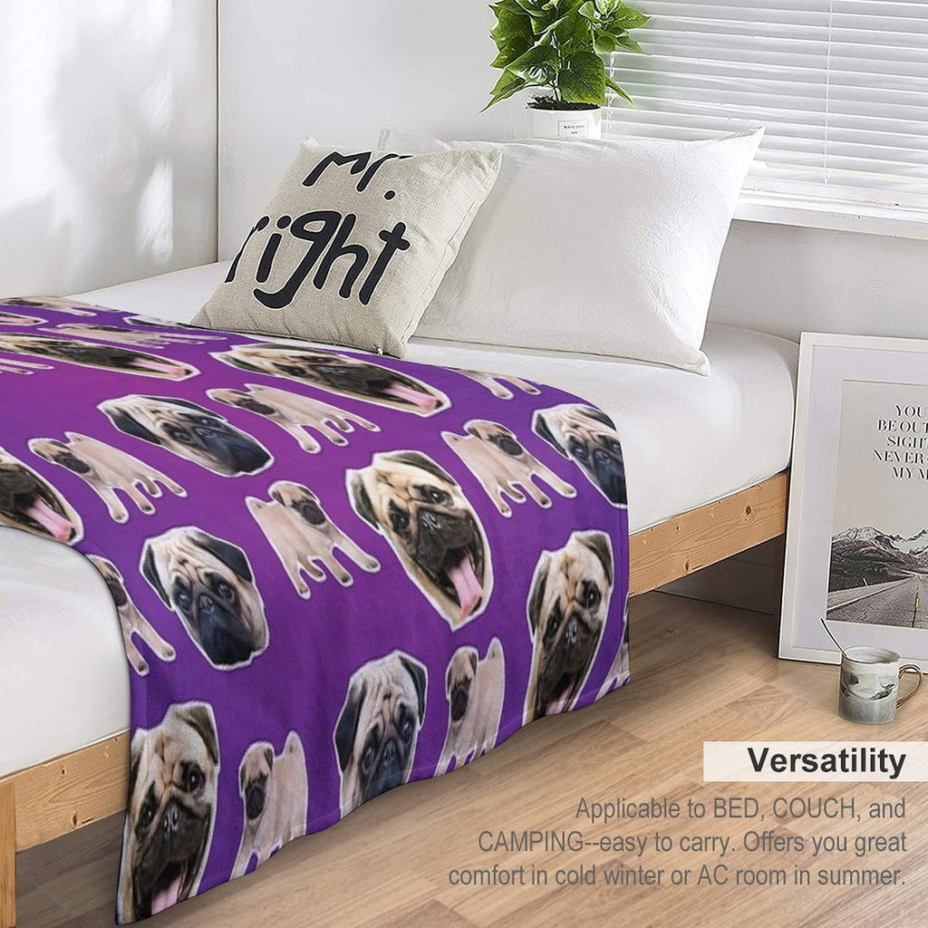 Pugs Velvety-soft Throw Blanket