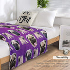 Pugs Velvety-soft Throw Blanket