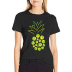 Funny Tennis Ball Pineapple For Tennis Player Gift  Rolled Sleeves T-Shirt
