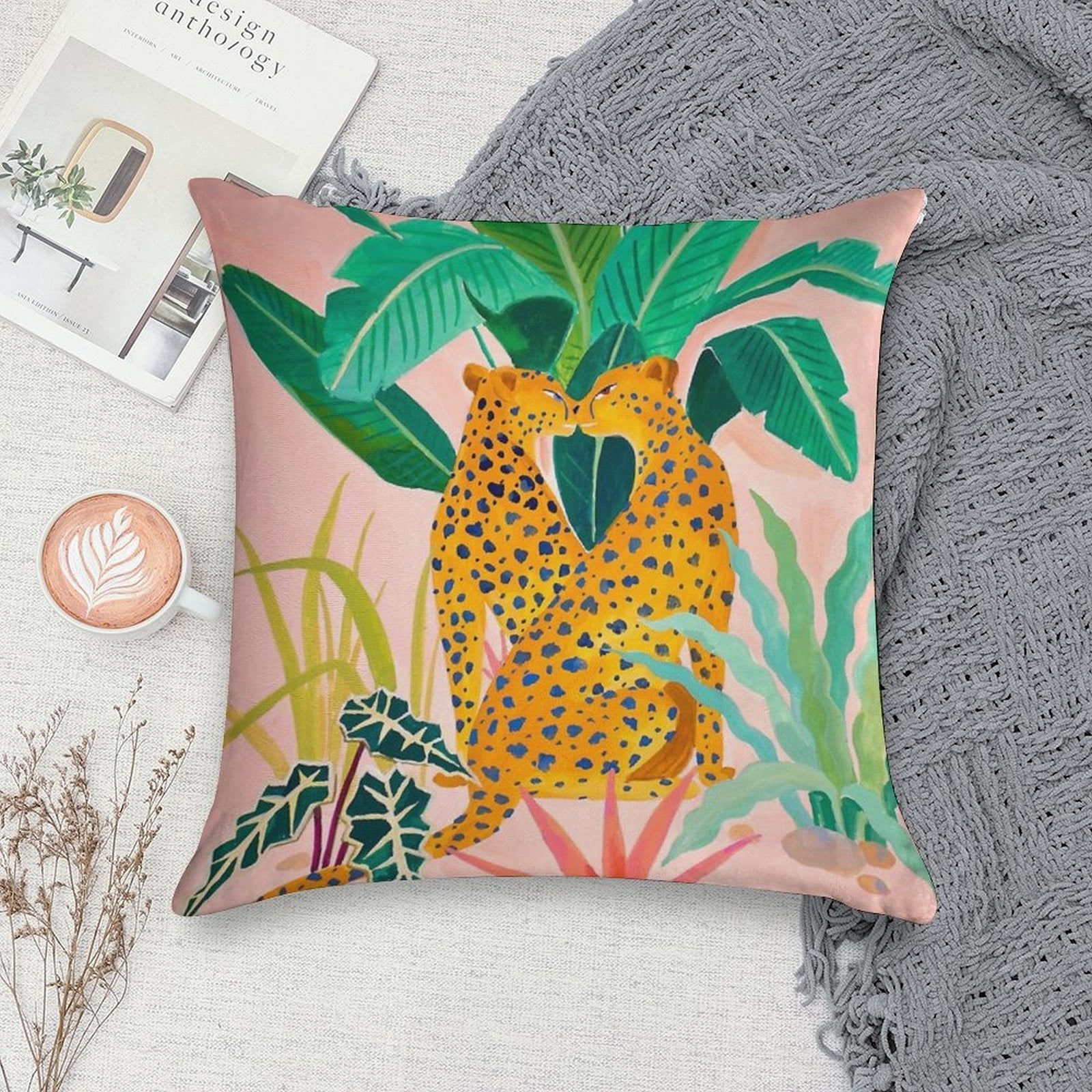 Cheetah Crush Soft Anti-Pilling Throw Pillow