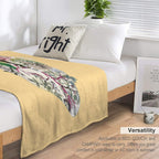 Vintage Botanical Heart - Sunshine Lightweight Throw Blanket