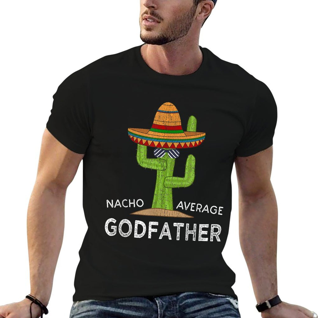 Funny Godfather Godparent Humor Saying  Trendy Pattern T-Shirt